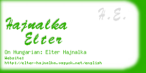 hajnalka elter business card